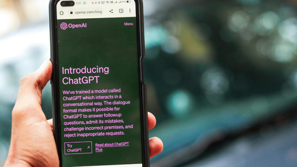 a person using chat gpt