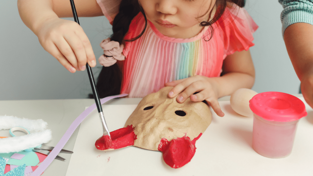 a person doing an art