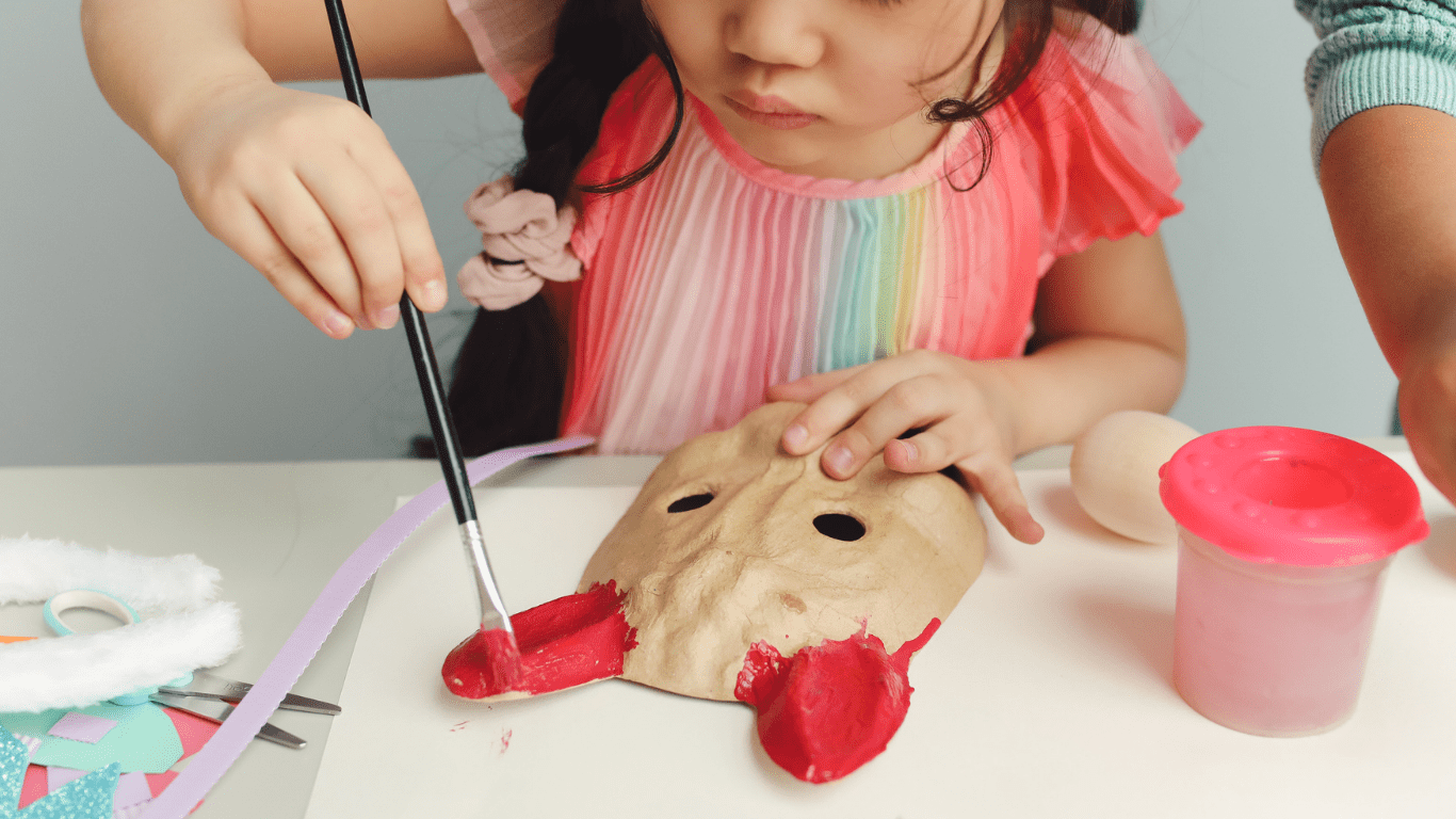 a person doing an art