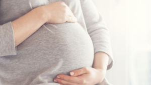 A pregnant person