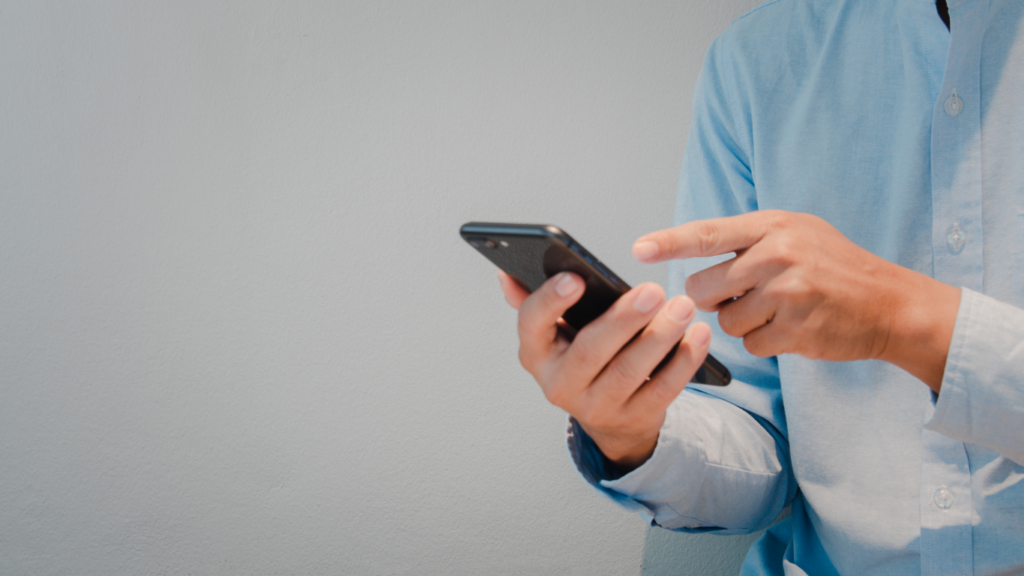 a person using a phone