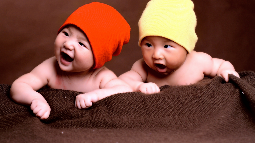 a twin baby