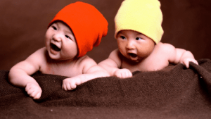 a twin baby