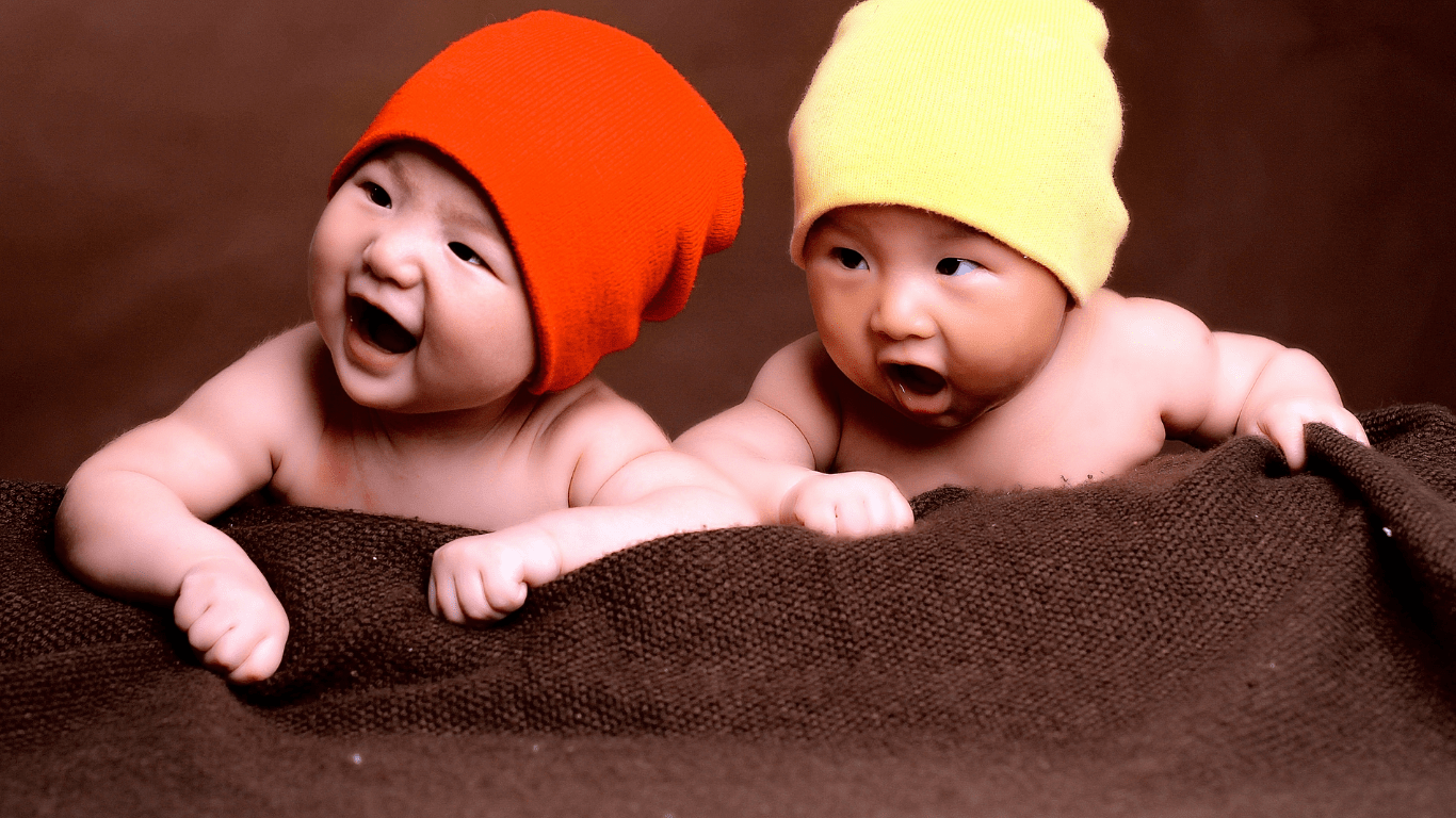a twin baby
