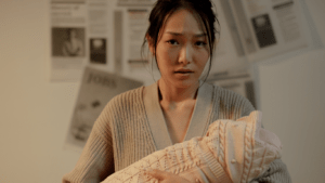 a mom and a baby