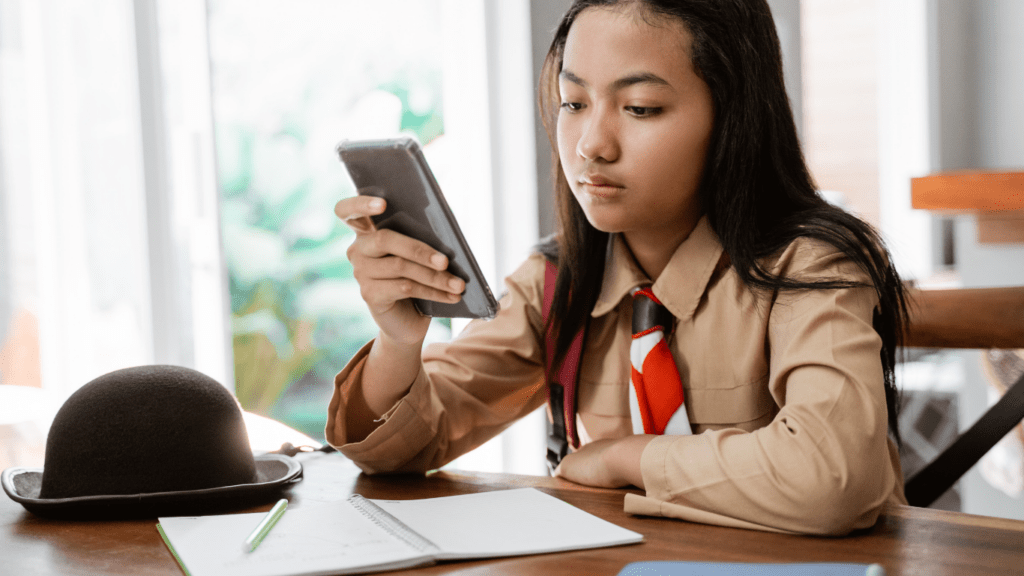 a person holding a smart phone