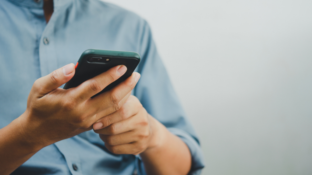 a person using a phone