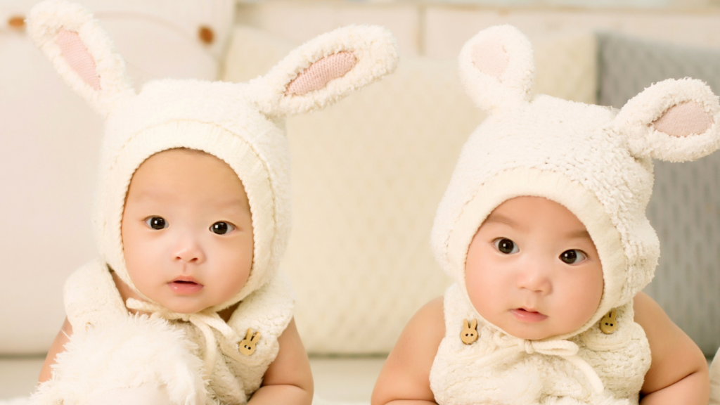 a twin baby